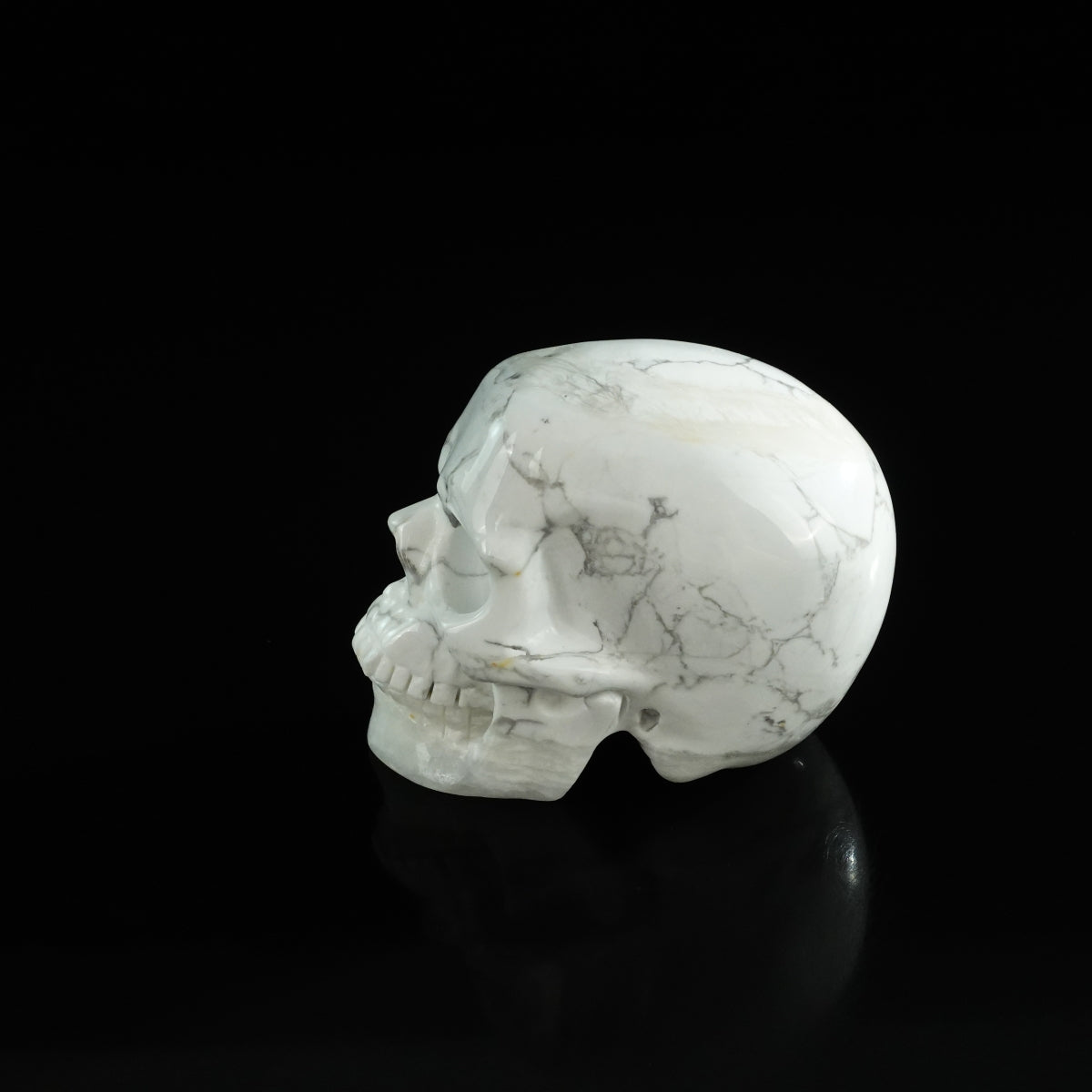 3.0" Howlite Crystal Skull Carving - Unique Piece #HL16