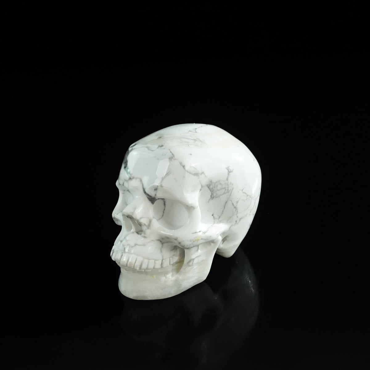 3.0" Howlite Crystal Skull Carving - Unique Piece #HL16