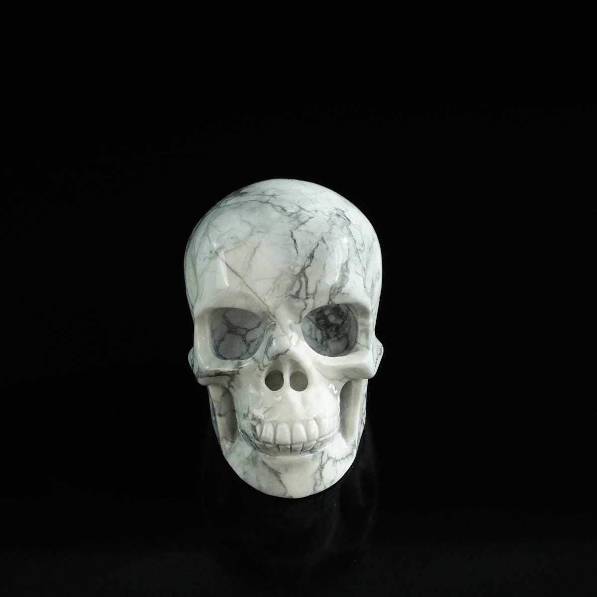 3.0" Howlite Crystal Skull Carving - Unique Piece #HL18