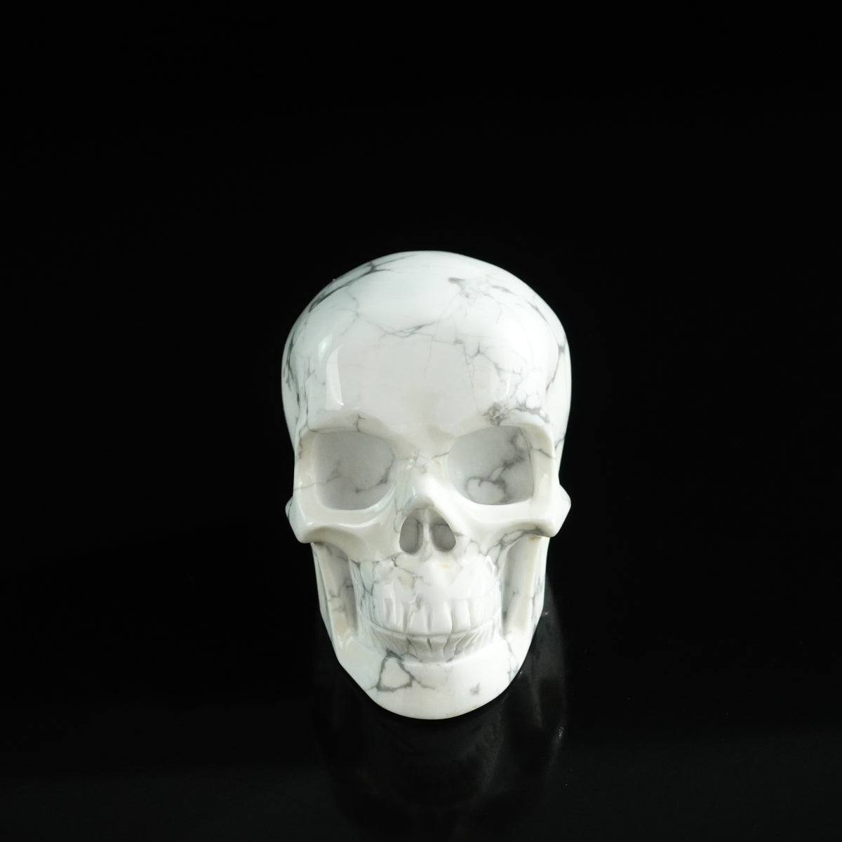 3.0" Howlite Crystal Skull Carving - Unique Piece #HL20