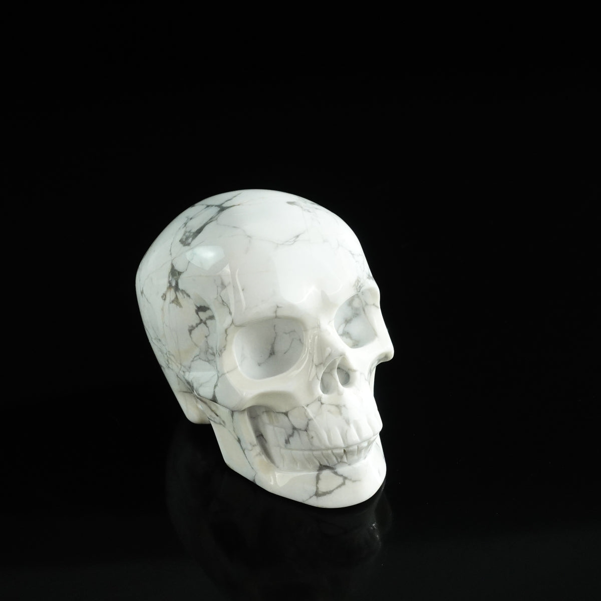 3.0" Howlite Crystal Skull Carving - Unique Piece #HL20