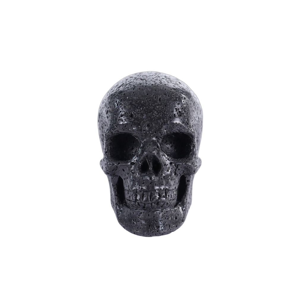3.0" Hot Lava Stones Crystal Skull Carving - Hand Carved Decor