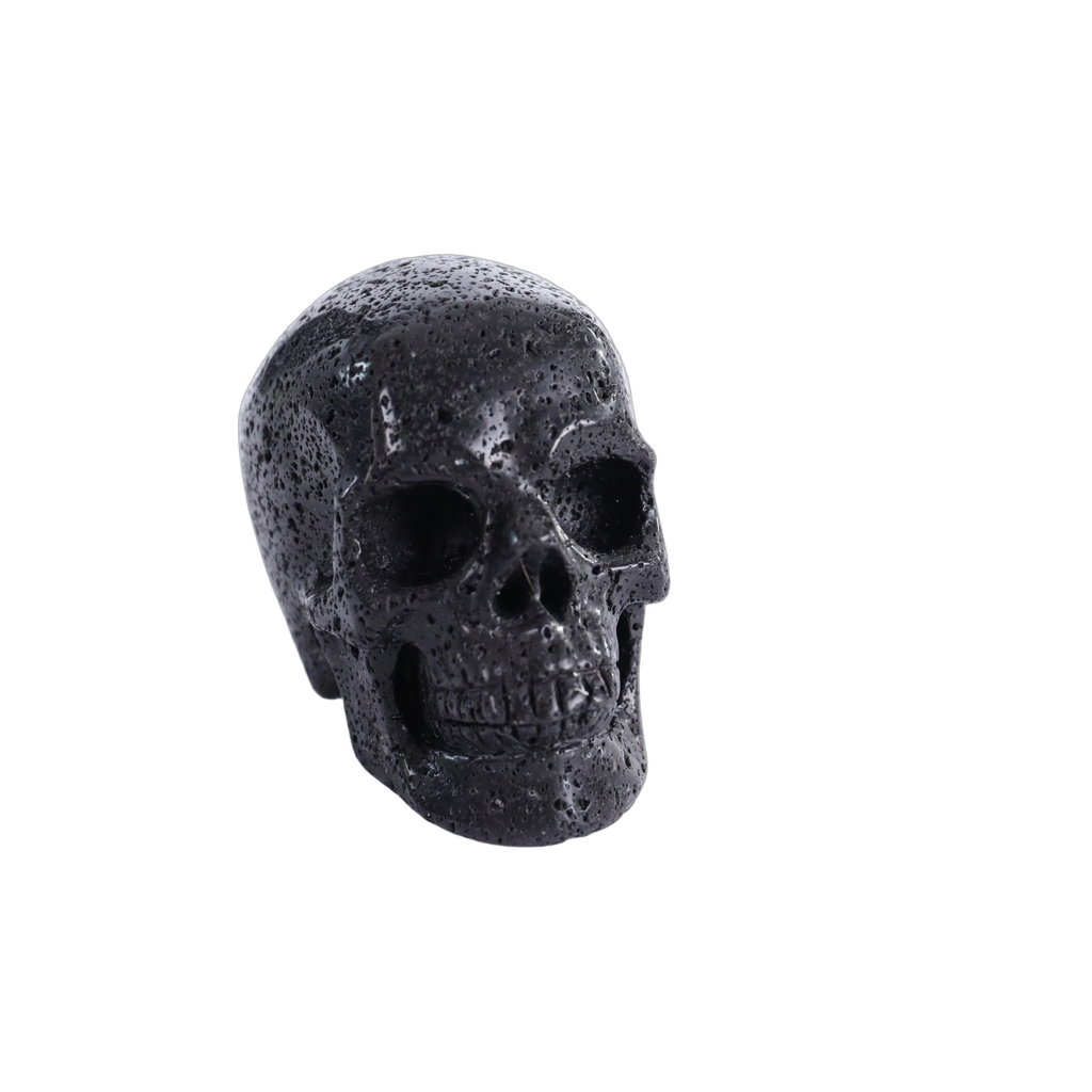 3.0" Hot Lava Stones Crystal Skull Carving - Hand Carved Decor