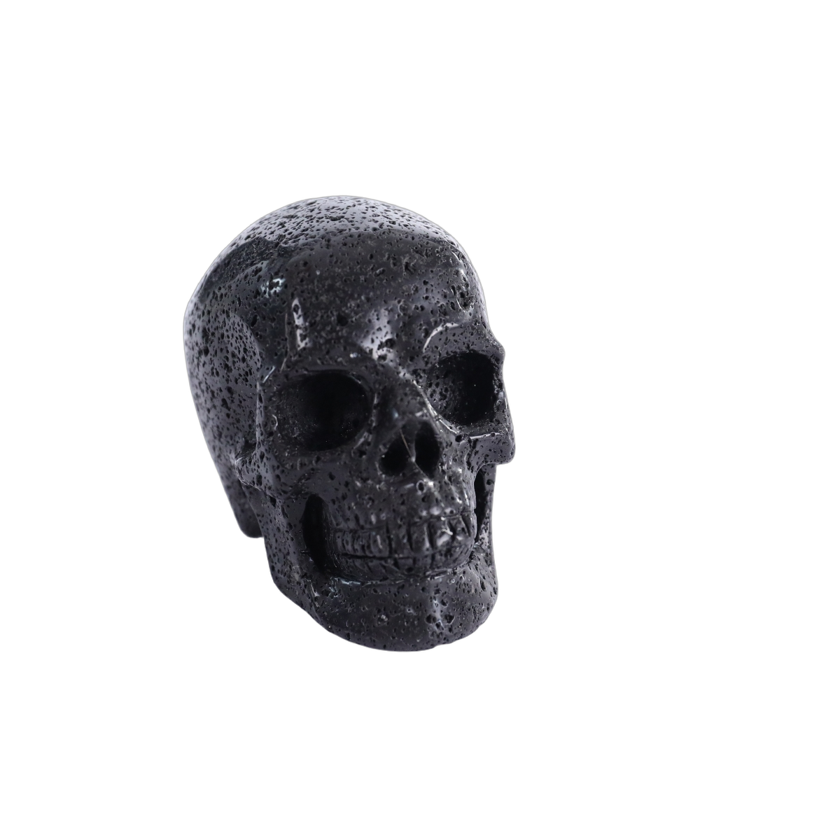3.0" Hot Lava Stones Crystal Skull Carving - Hand Carved Decor