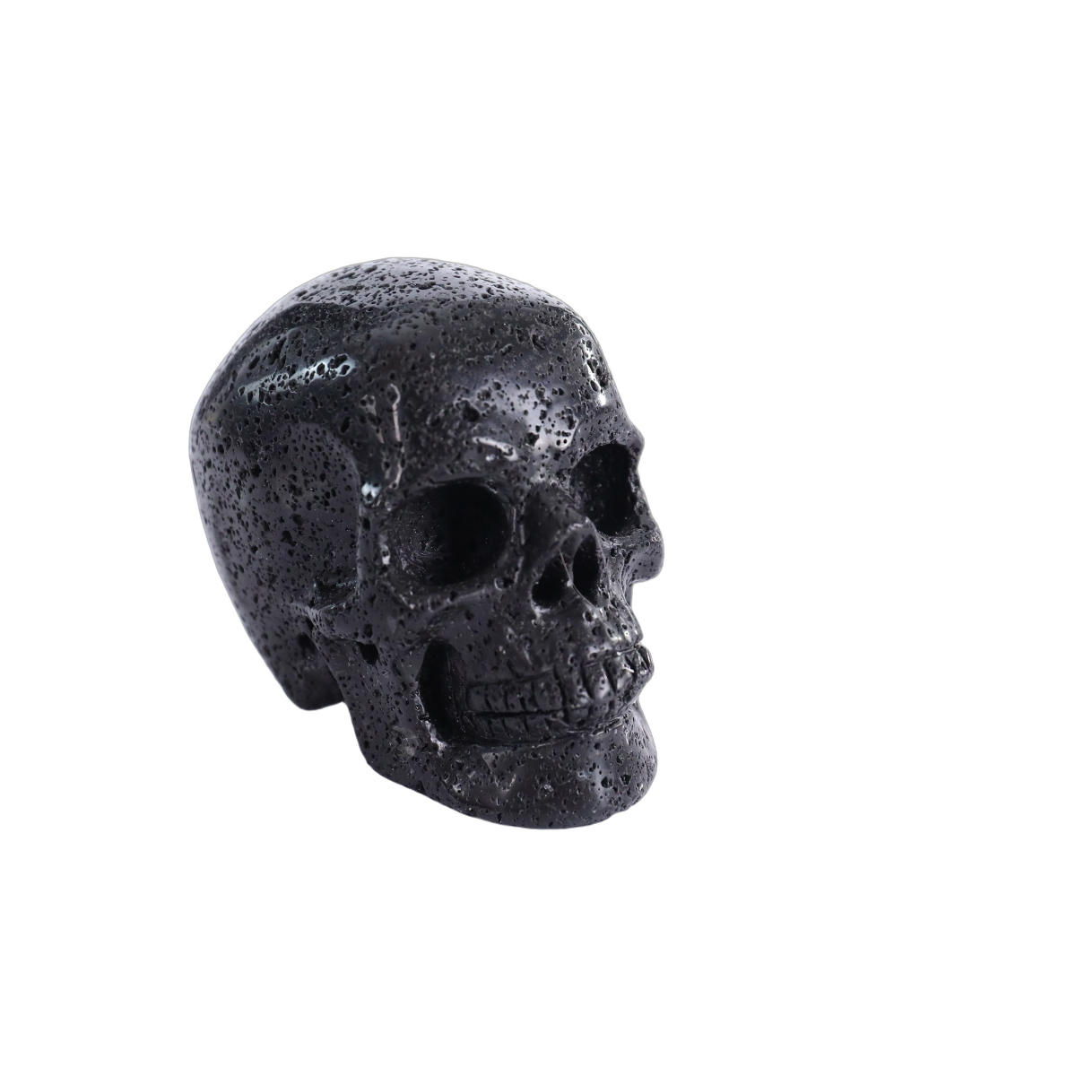 3.0" Hot Lava Stones Crystal Skull Carving - Hand Carved Decor