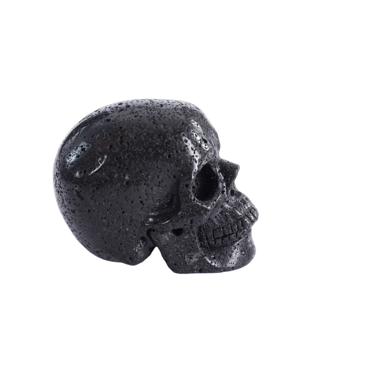 3.0" Hot Lava Stones Crystal Skull Carving - Hand Carved Decor