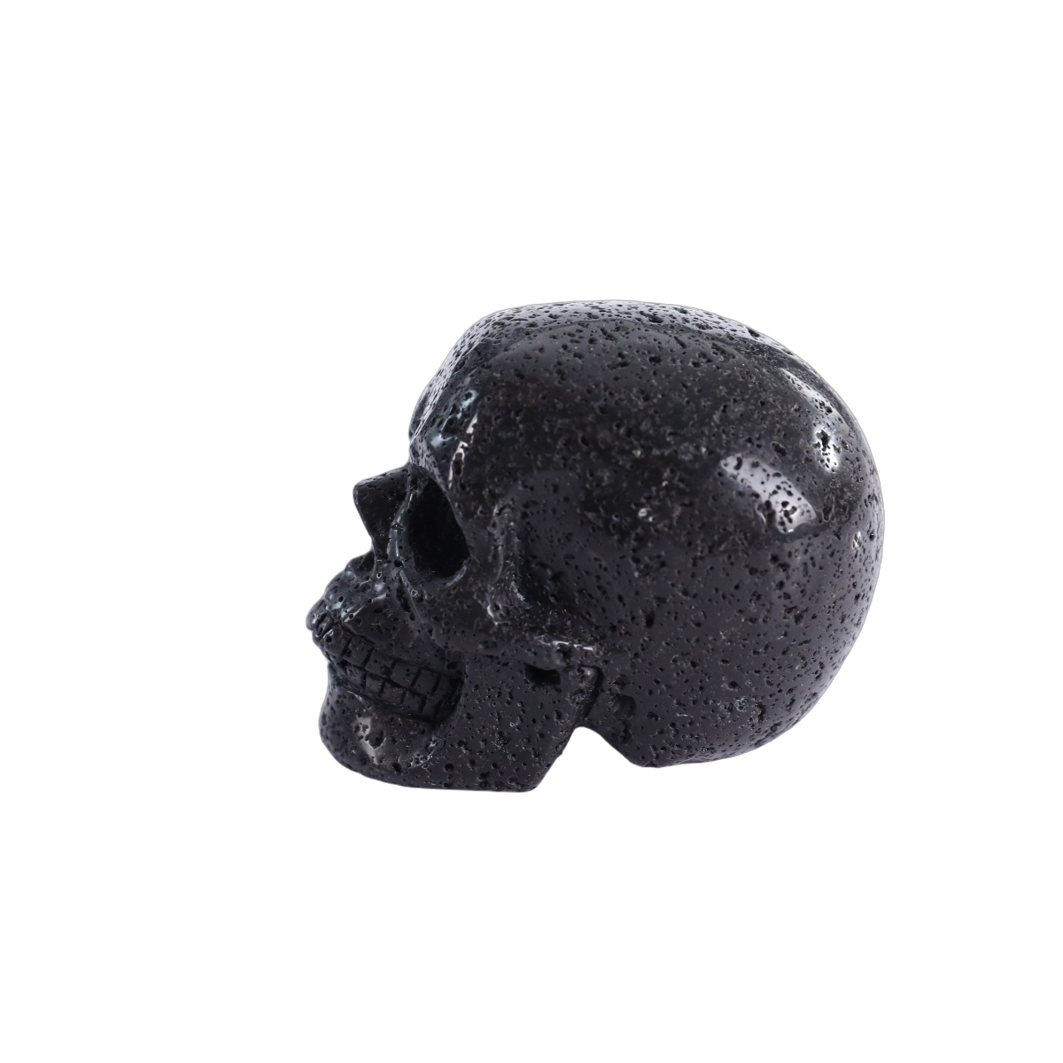 3.0" Hot Lava Stones Crystal Skull Carving - Hand Carved Decor