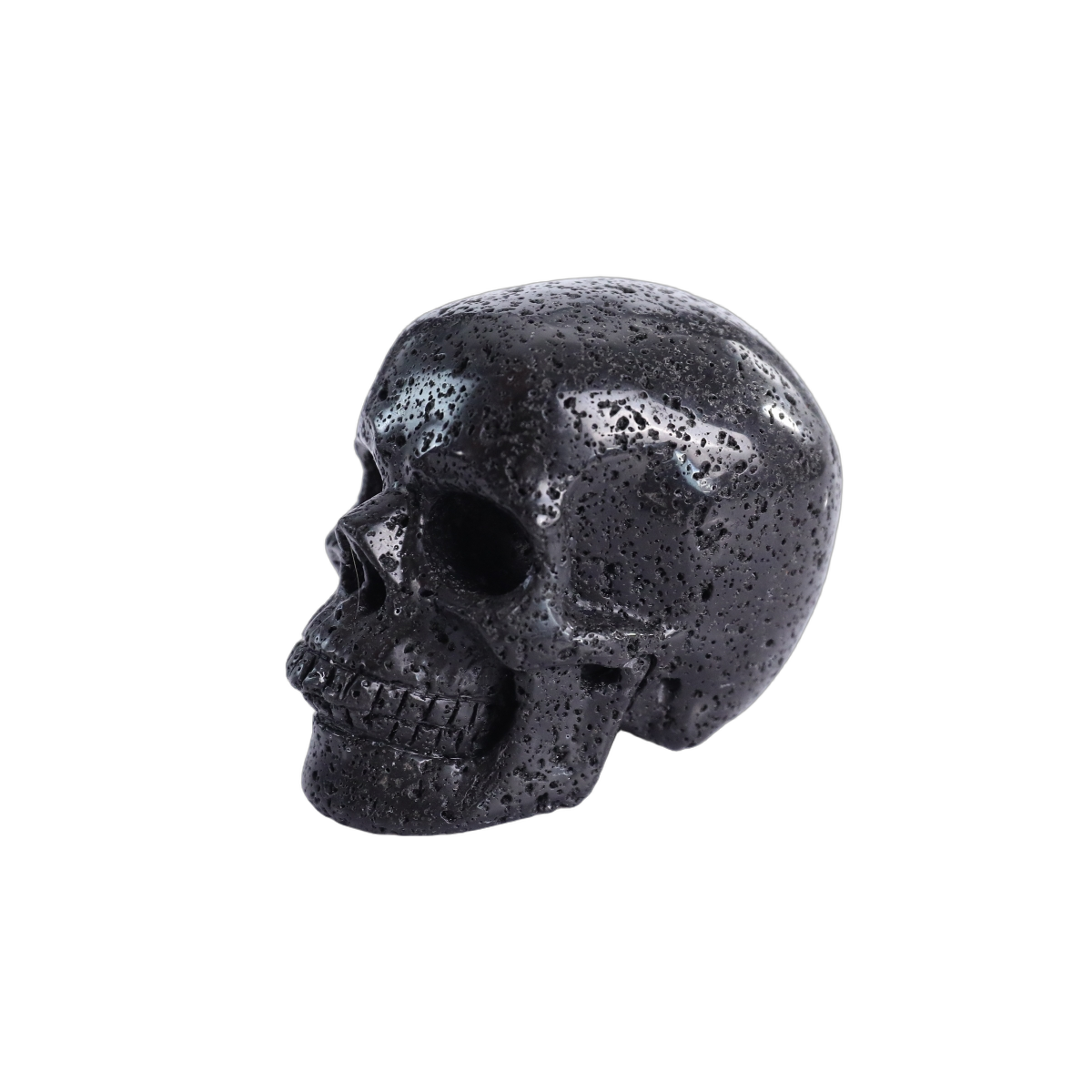 3.0" Hot Lava Stones Crystal Skull Carving - Hand Carved Decor