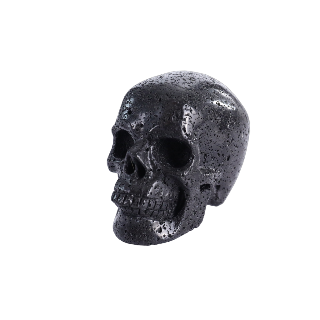 3.0" Hot Lava Stones Crystal Skull Carving - Hand Carved Decor