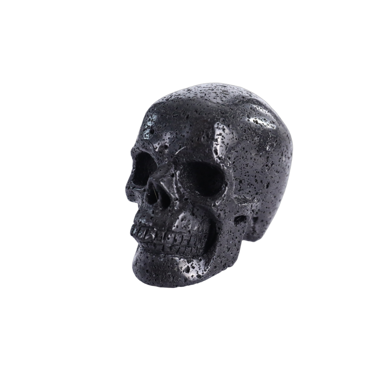 3.0" Hot Lava Stones Crystal Skull Carving - Hand Carved Decor