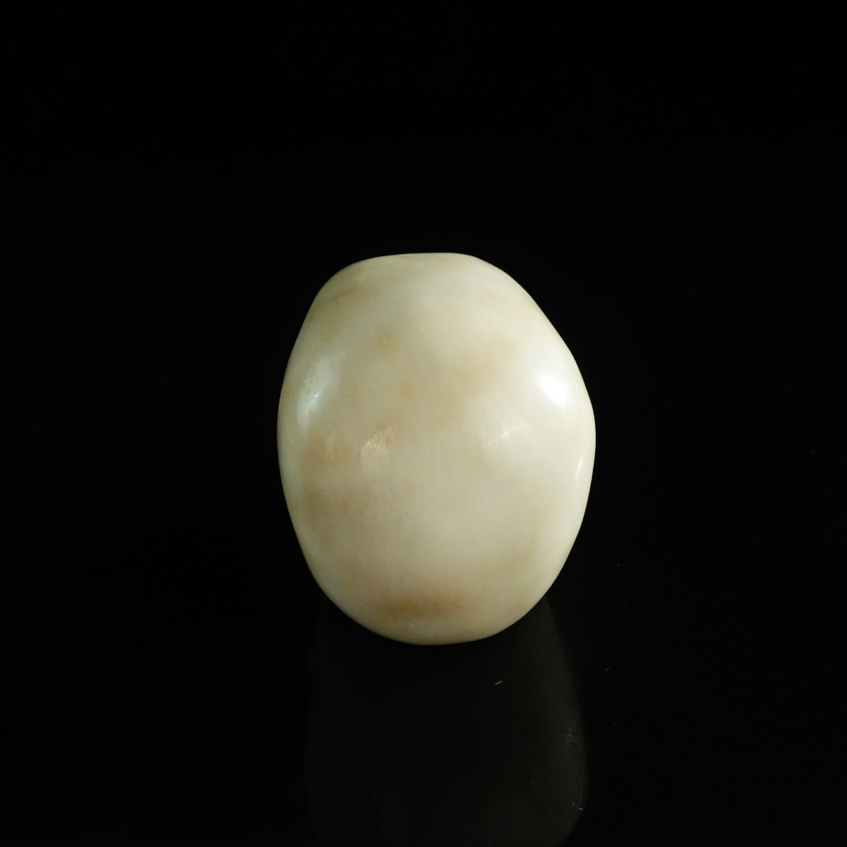 3.0" Ivory Jade Crystal Skull Carving - Unique Piece #IJ01