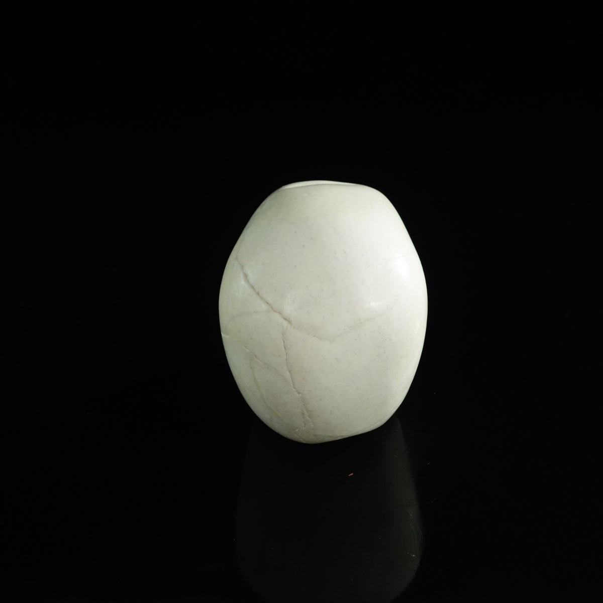 3.0" Ivory Jade Crystal Skull Carving - Unique Piece #IJ02