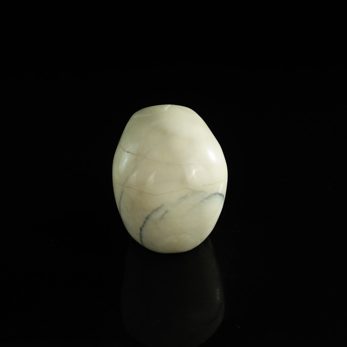 3.0" Ivory Jade Crystal Skull Carving - Unique Piece #IJ06