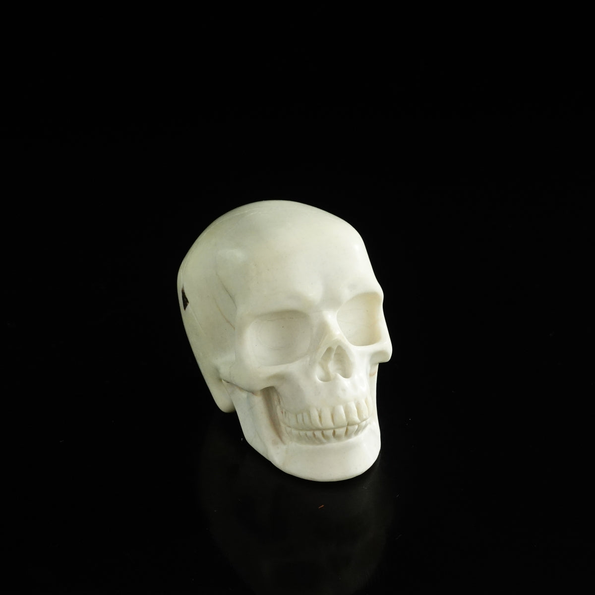 3.0" Ivory Jade Crystal Skull Carving - Unique Piece #IJ14