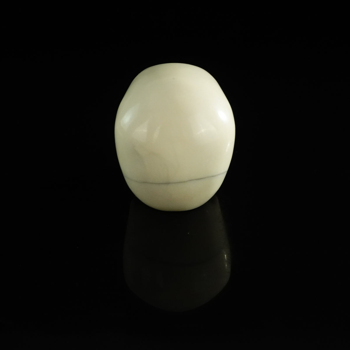 3.0" Ivory Jade Crystal Skull Carving - Unique Piece #IJ15
