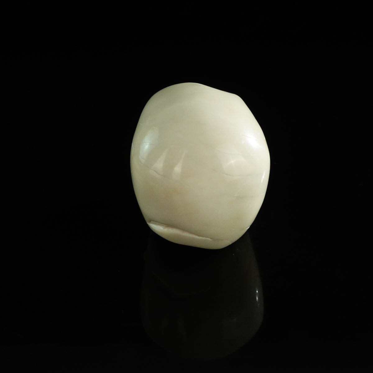 3.0" Ivory Jade Crystal Skull Carving - Unique Piece #IJ17