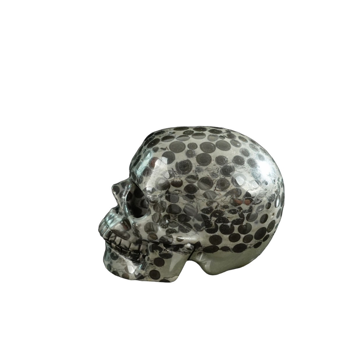 3.0" Leopard skin jasper Crystal Skull Carving - Hand Carved Decor