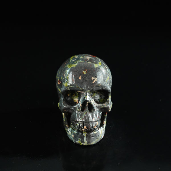 3.0" Plum Blossom Jade Crystal Skull Carving - Unique Piece #PB01
