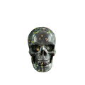 3.0" Plum Blossom Jade Crystal Skull Carving - Hand Carved Decor