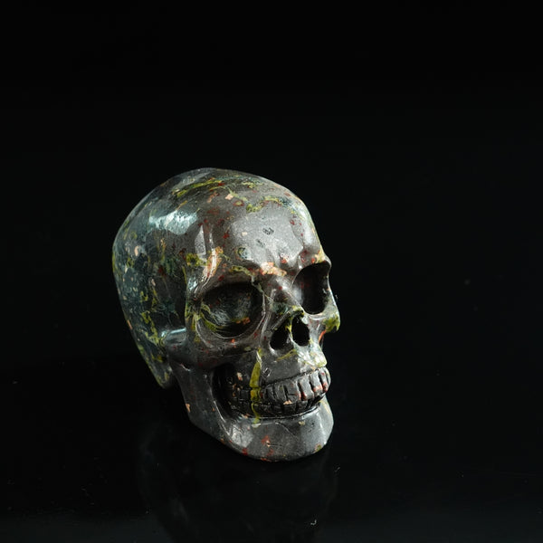 3.0" Plum Blossom Jade Crystal Skull Carving - Unique Piece #PB02 - alternate view