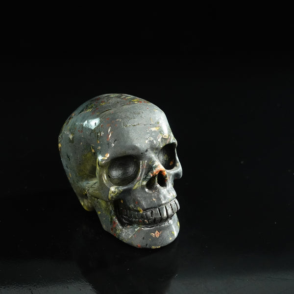 3.0" Plum Blossom Jade Crystal Skull Carving - Unique Piece #PB04 - alternate view