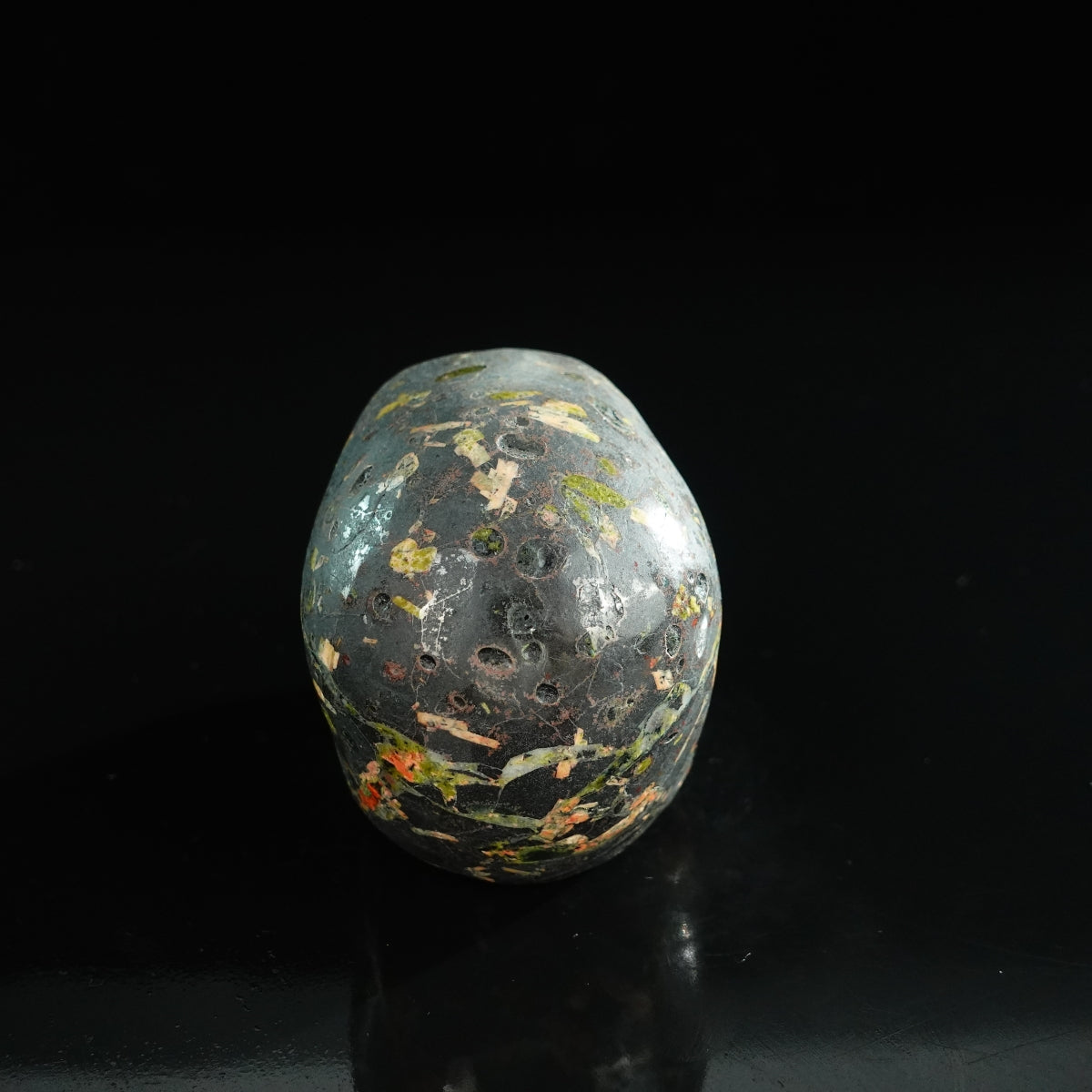 3.0" Plum Blossom Jade Crystal Skull Carving - Unique Piece #PB05