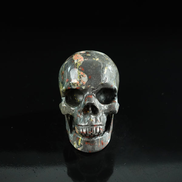 3.0" Plum Blossom Jade Crystal Skull Carving - Unique Piece #PB07