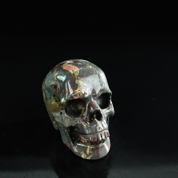 3.0" Plum Blossom Jade Crystal Skull Carving - Unique Piece #PB07 - alternate view