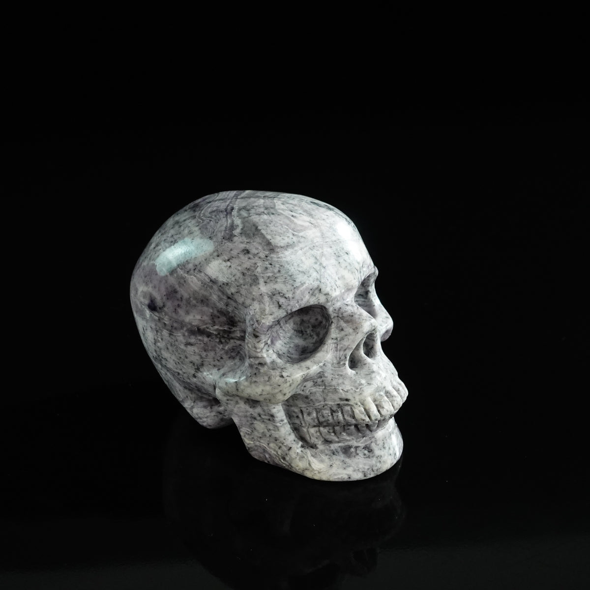 3.0" Purple Malachite Crystal Skull Carving - Unique Piece #PM01