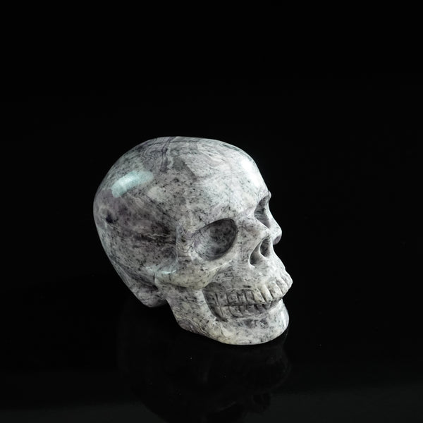 3.0" Purple Malachite Crystal Skull Carving - Unique Piece #PM01 - alternate view