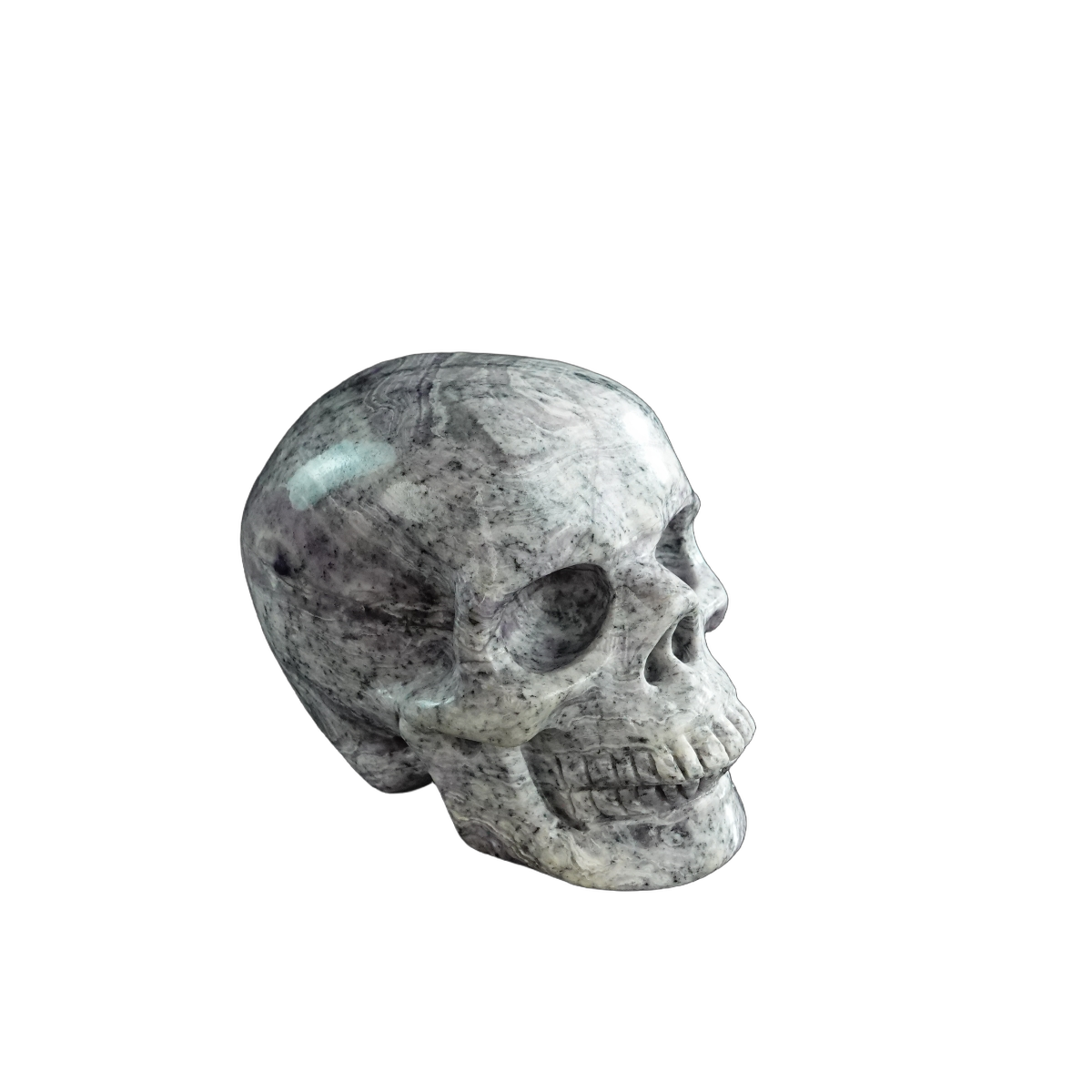 3.0" Purple Malachite Crystal Skull Carving - Unique Piece #PM01