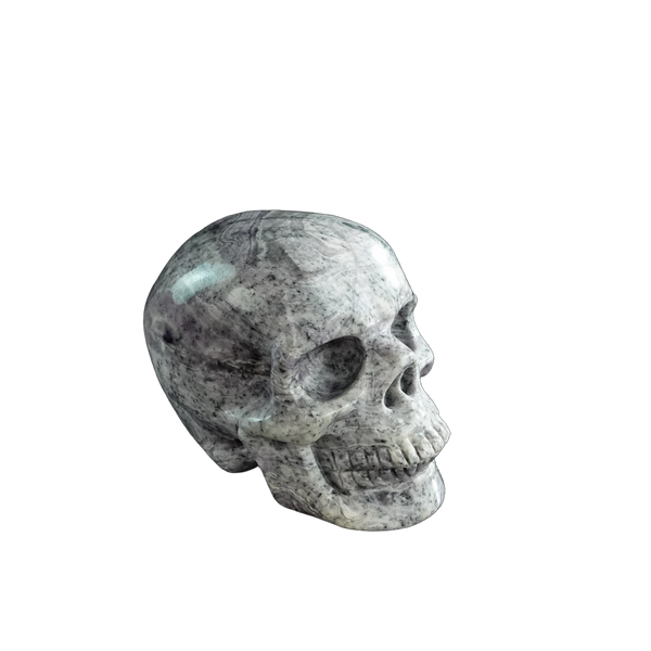 3.0" Purple Malachite Crystal Skull Carving - Unique Piece #PM01 - alternate view