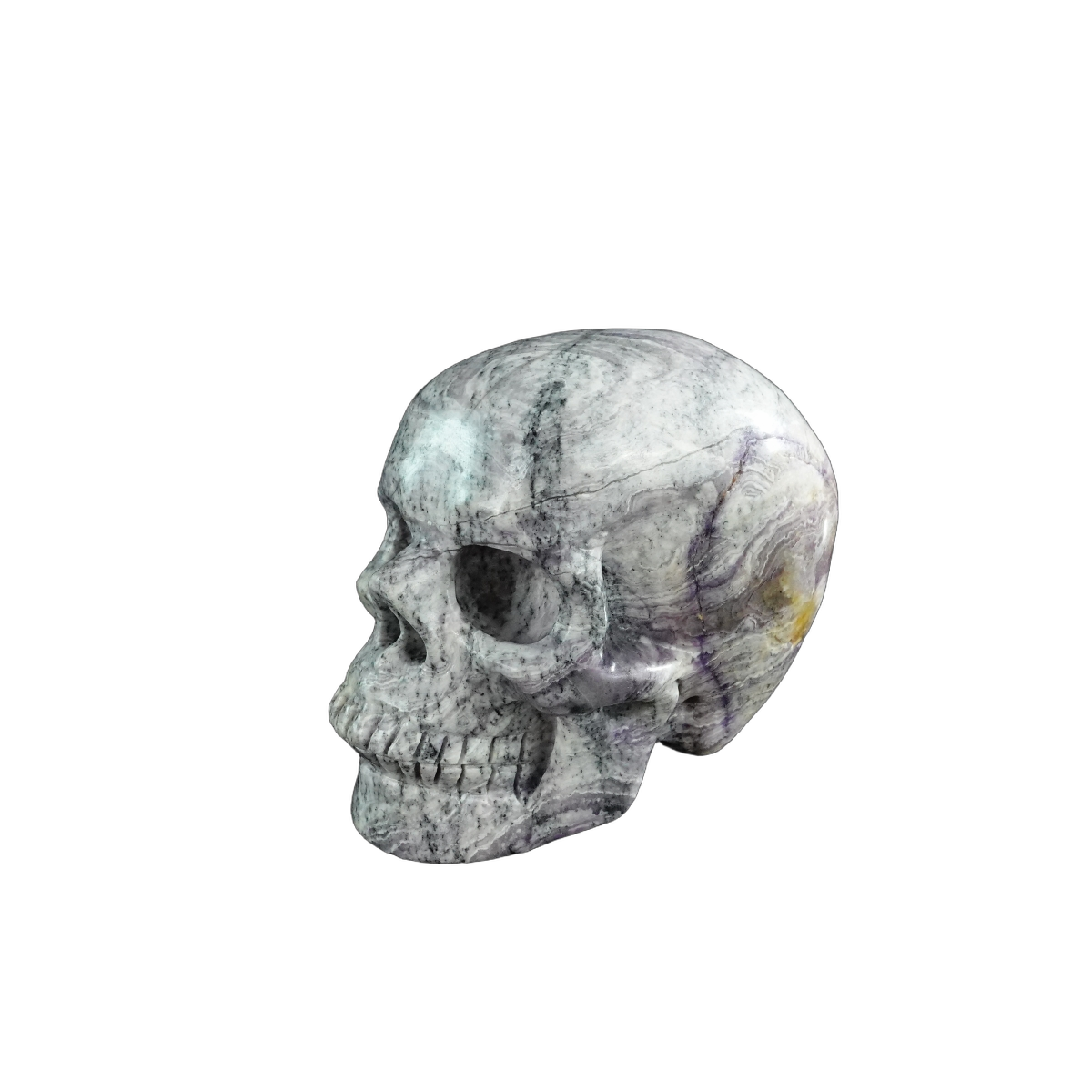 3.0" Purple Malachite Crystal Skull Carving - Unique Piece #PM01
