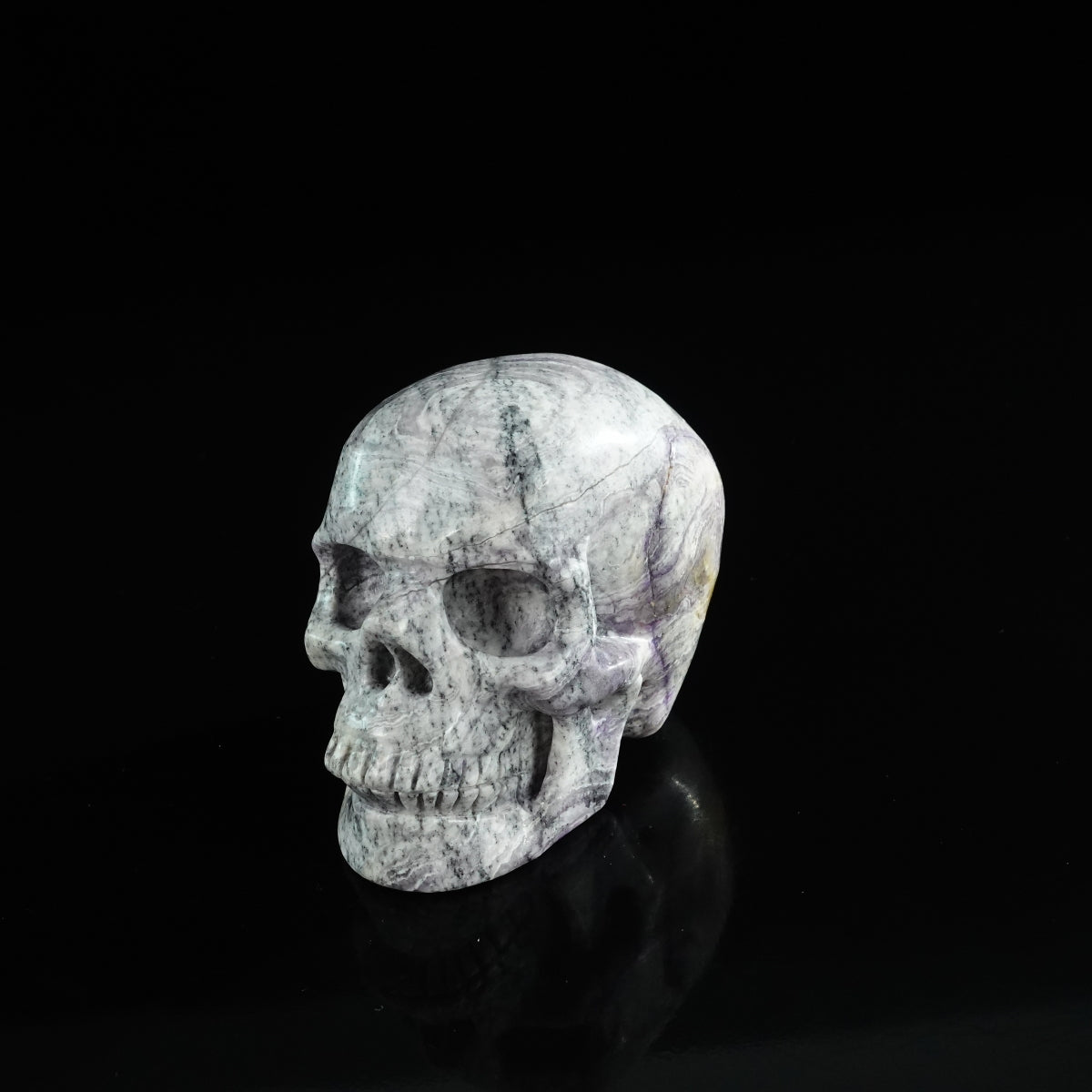 3.0" Purple Malachite Crystal Skull Carving - Unique Piece #PM01
