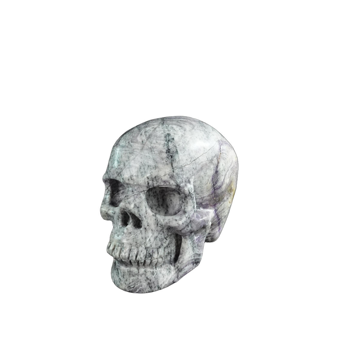 3.0" Purple Malachite Crystal Skull Carving - Unique Piece #PM01
