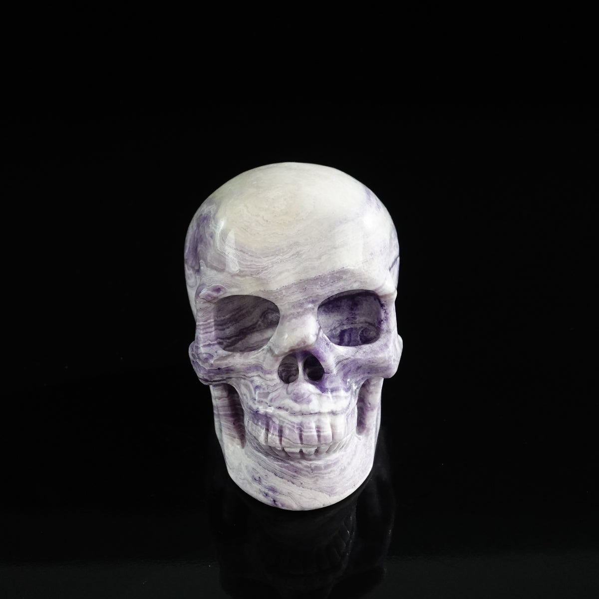 3.0" Purple Malachite Crystal Skull Carving - Unique Piece #PM02
