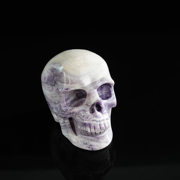 3.0" Purple Malachite Crystal Skull Carving - Unique Piece #PM02 - alternate view