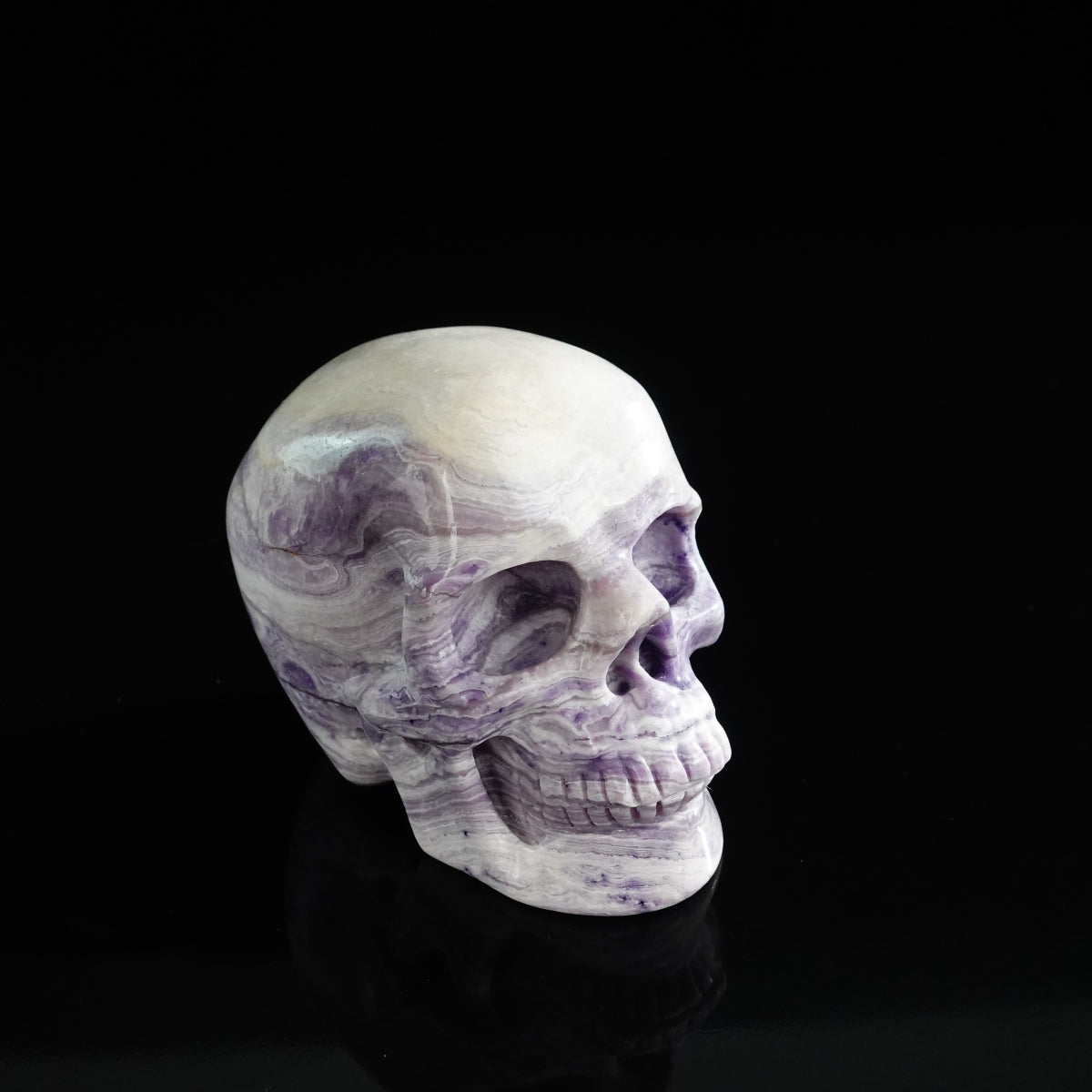 3.0" Purple Malachite Crystal Skull Carving - Unique Piece #PM02