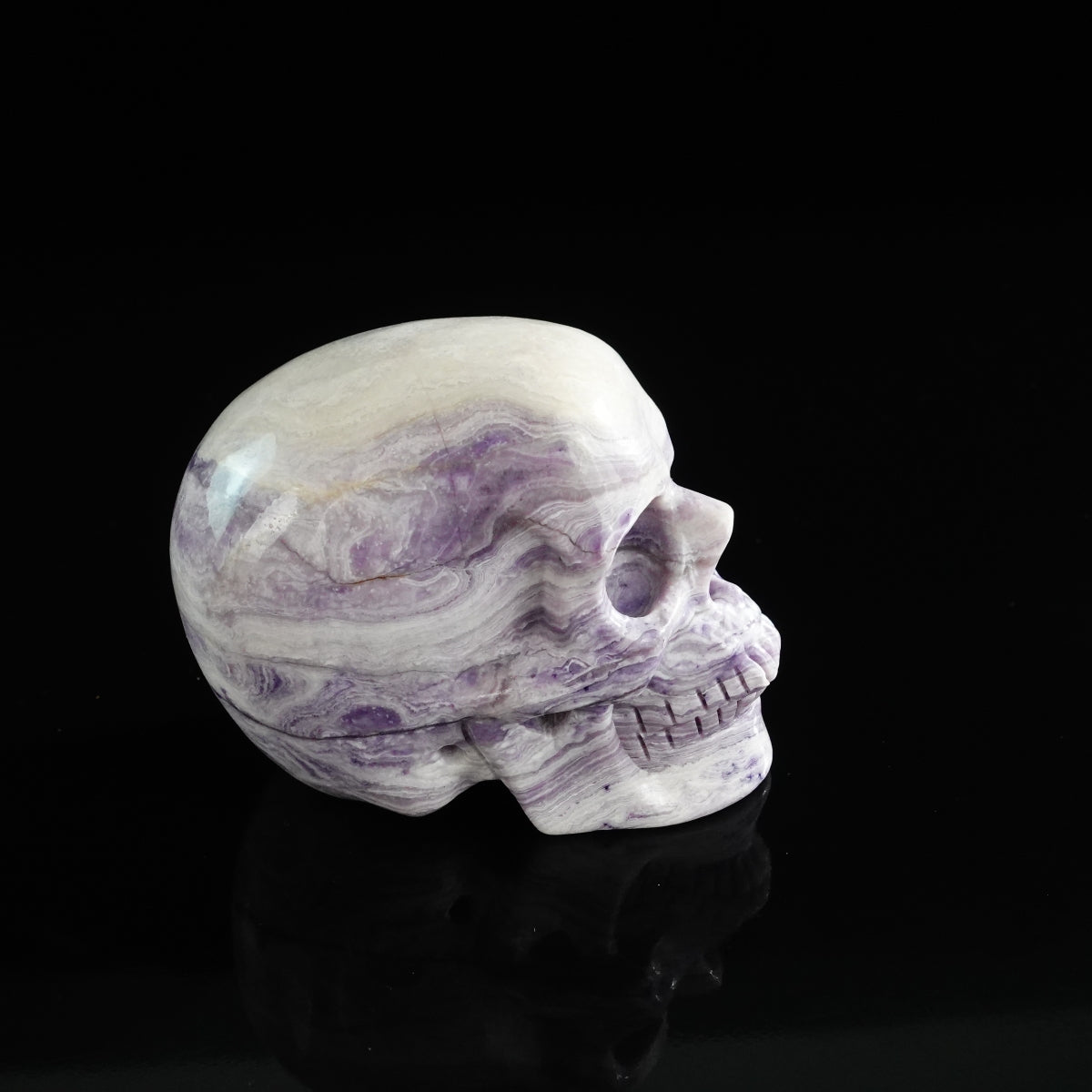 3.0" Purple Malachite Crystal Skull Carving - Unique Piece #PM02
