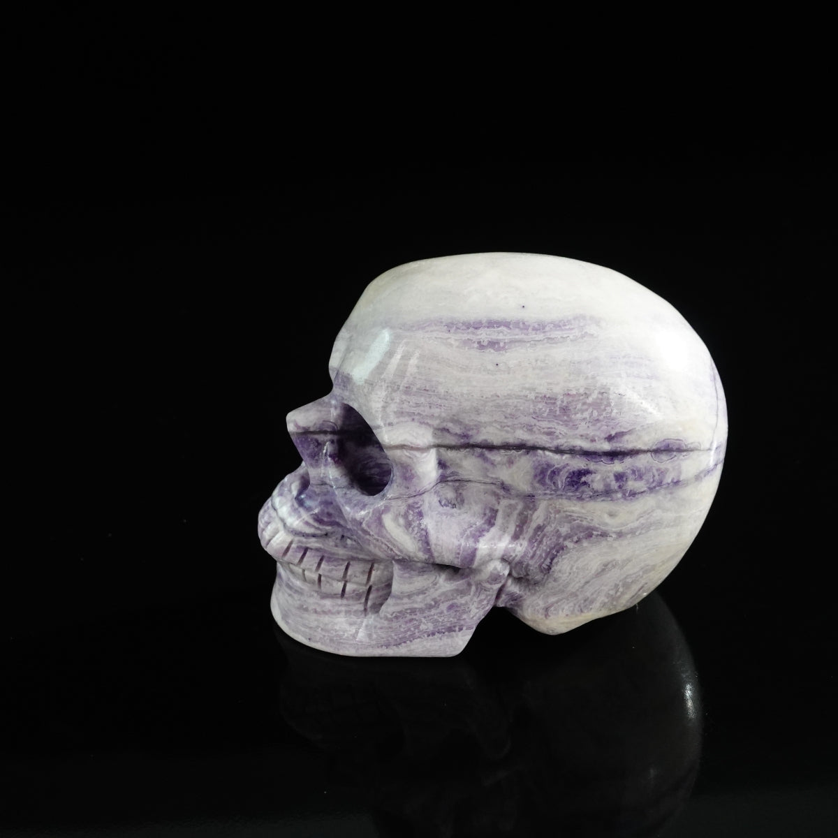 3.0" Purple Malachite Crystal Skull Carving - Unique Piece #PM02