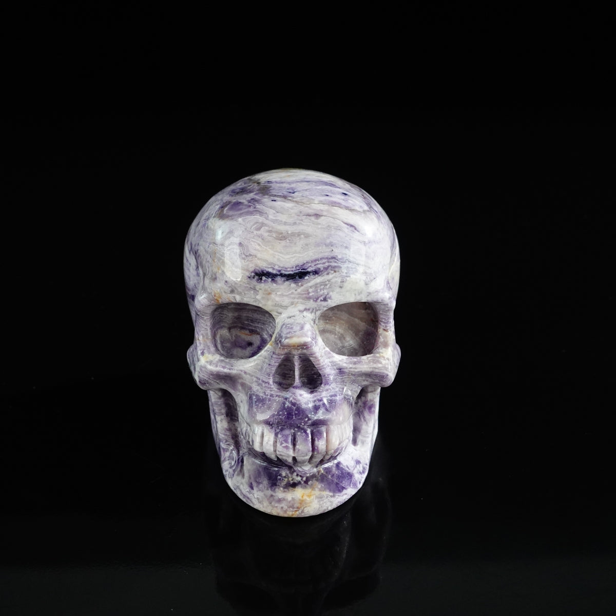 3.0" Purple Malachite Crystal Skull Carving - Unique Piece #PM03