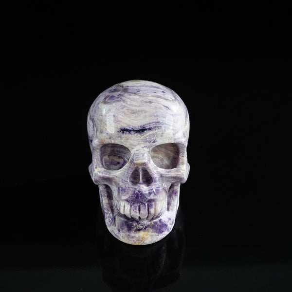 3.0" Purple Malachite Crystal Skull Carving - Unique Piece #PM03