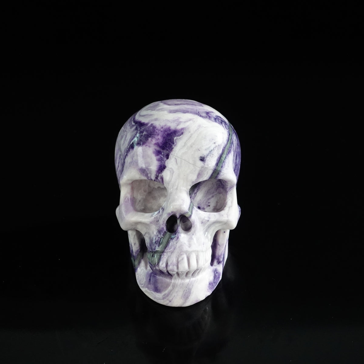 3.0" Purple Malachite Crystal Skull Carving - Unique Piece #PM04