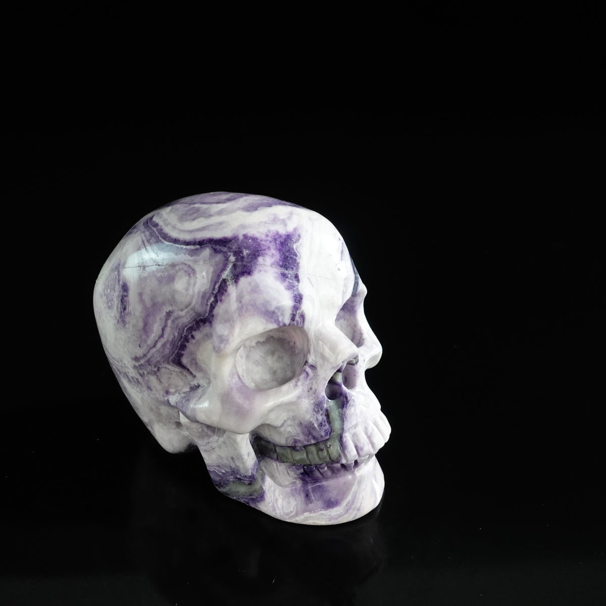 3.0" Purple Malachite Crystal Skull Carving - Unique Piece #PM04