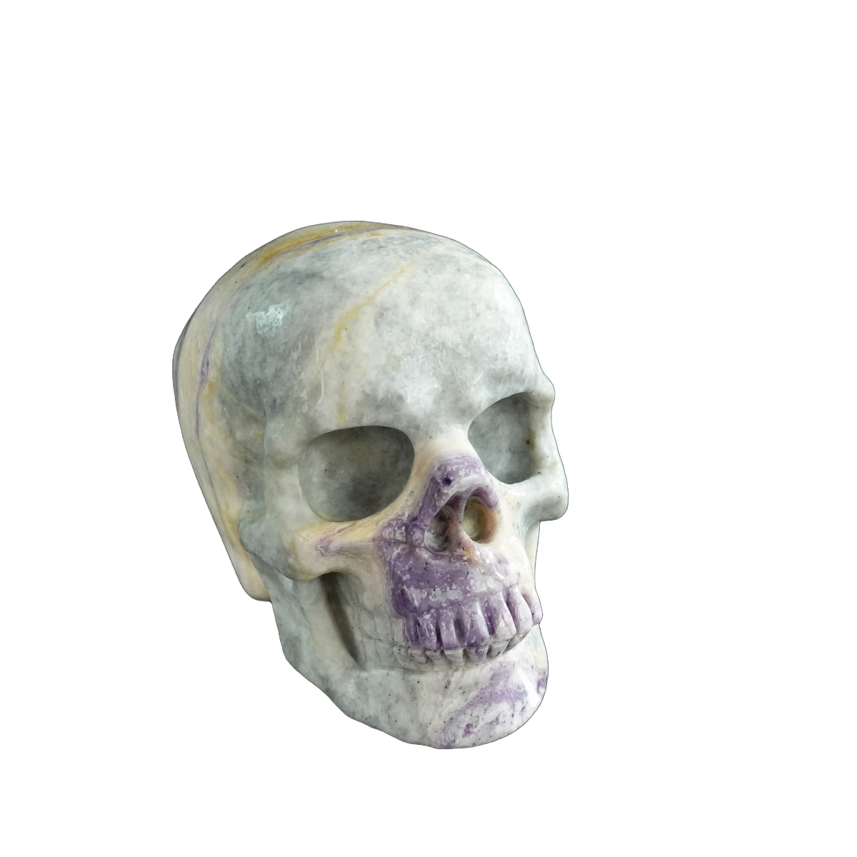 3.0" Purple Malachite Crystal Skull Carving - Unique Piece #PM05