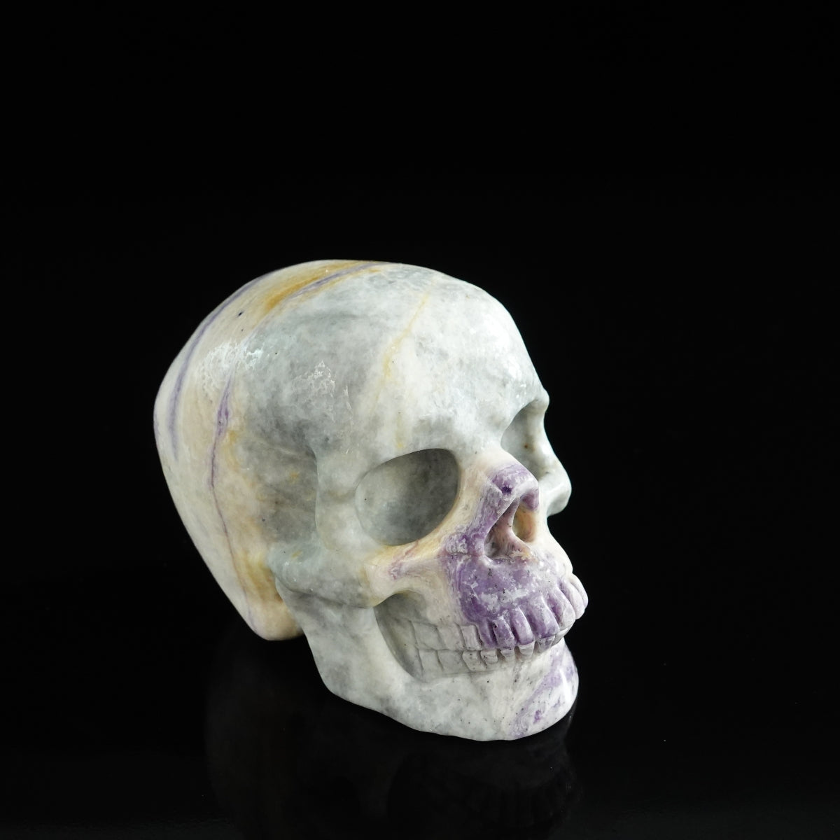 3.0" Purple Malachite Crystal Skull Carving - Unique Piece #PM05