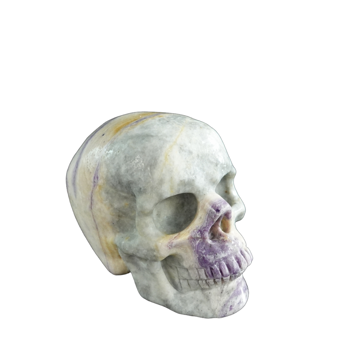 3.0" Purple Malachite Crystal Skull Carving - Unique Piece #PM05