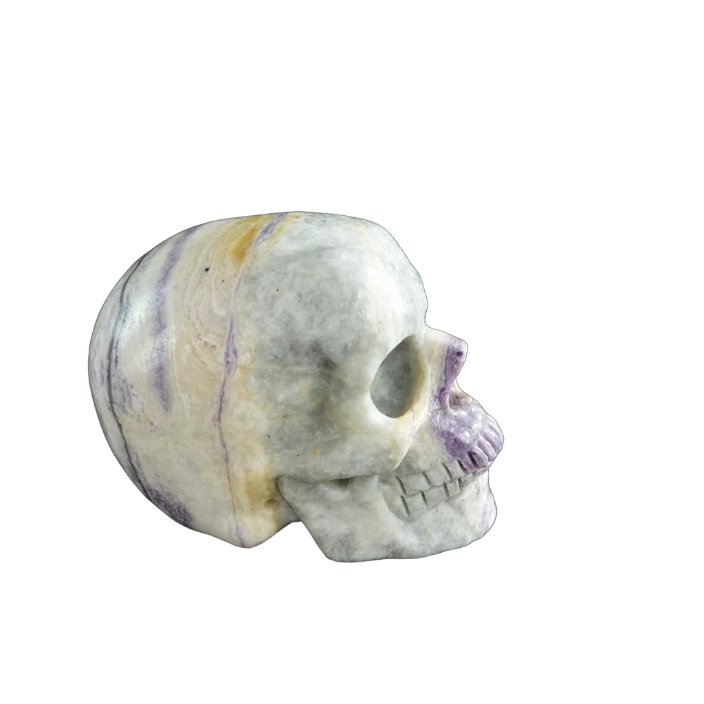 3.0" Purple Malachite Crystal Skull Carving - Unique Piece #PM05