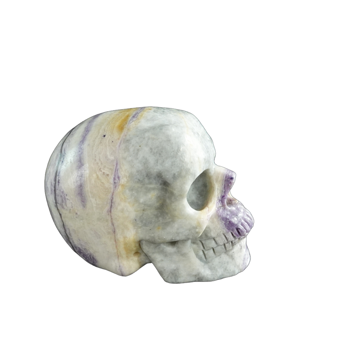 3.0" Purple Malachite Crystal Skull Carving - Unique Piece #PM05