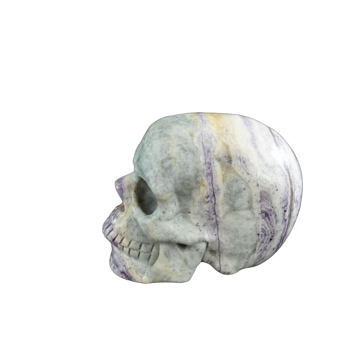 3.0" Purple Malachite Crystal Skull Carving - Unique Piece #PM05